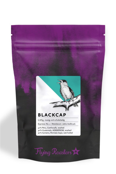 Flying Roasters - Black Cap Espresso No. 2 BIO, 250 g, ganze Bohnen