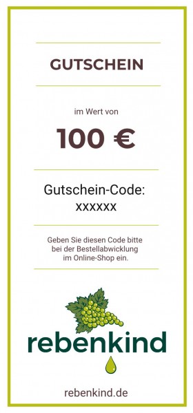 Wein-Geschenkgutschein "100 €"